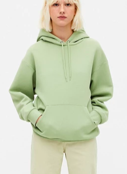 Monki Oda organic cotton hoodie in sage green