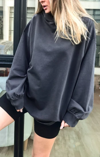 &amp; Other Stories set organic cotton oversized hoodie in black