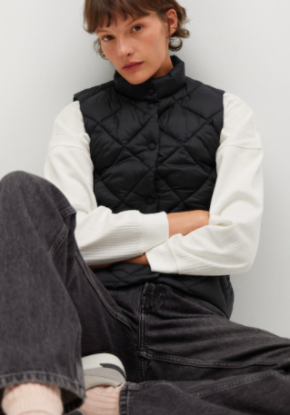 Mango Buttoned quilted vest