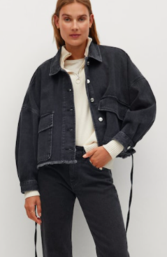 Mango Denim bomber jacket