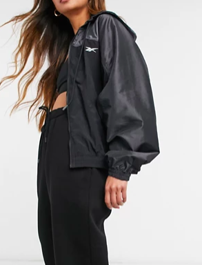 Reebok Training woven track jacket in black