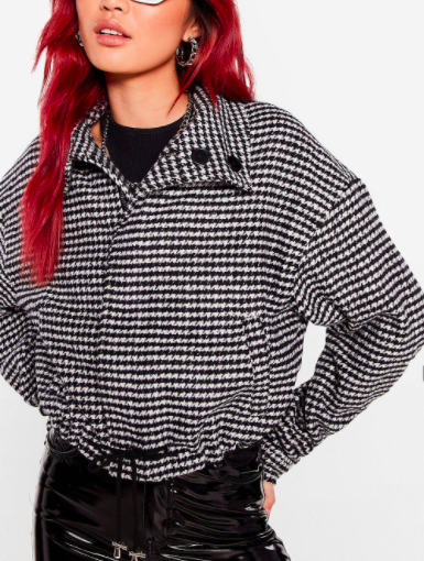 Houndstooth Ourselves a Keeper Relaxed Jacket