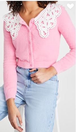 Glamorous Lace Collar Cardigan  