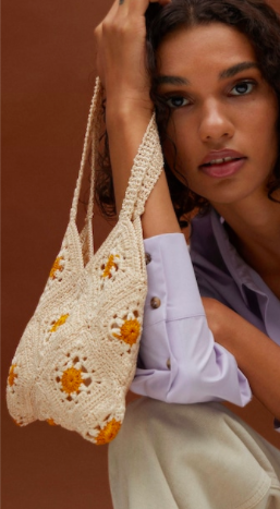 Mango Flowers crochet bag