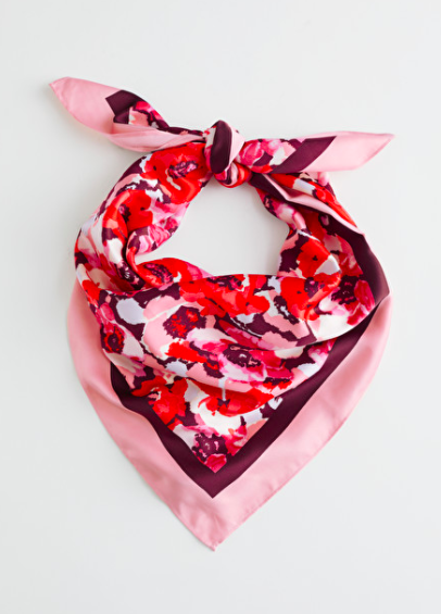 Stories Poppy Floral Print Scarf