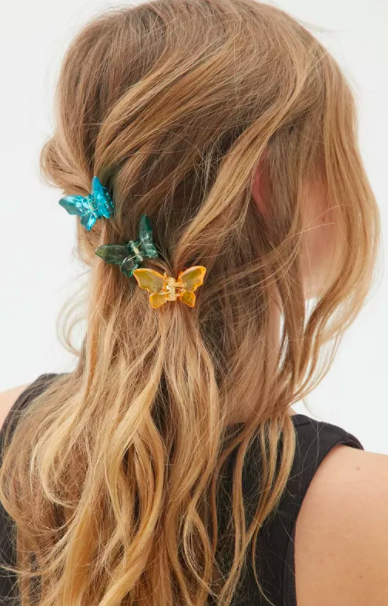 UO Crystal Butterfly Claw Clip Set