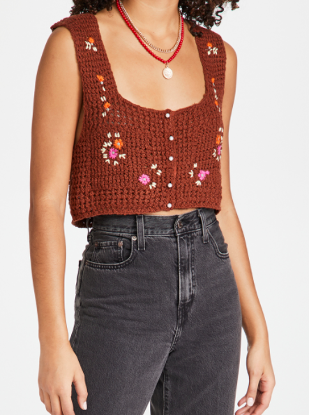 Free People Wildflowers Cardi Top  