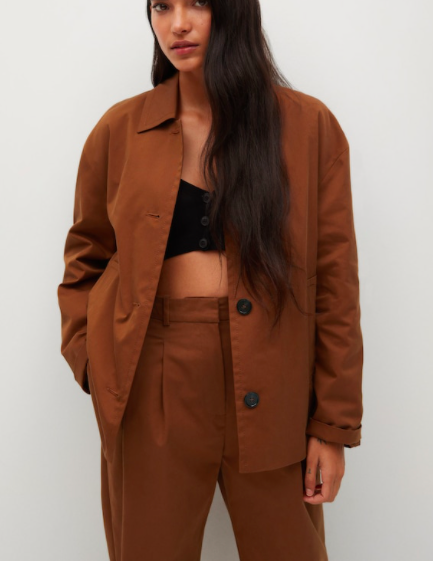 Mango Oversized cotton jacket