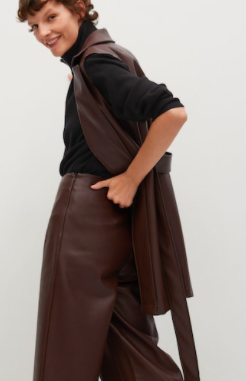 Mango Faux-leather gilet
