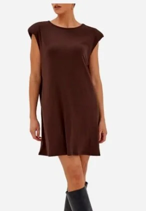 Gabriella Shoulder Pad Sleeveless T-Shirt Dress 4TH &amp; RECKLESS