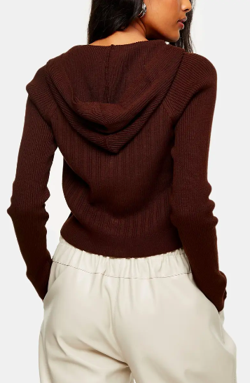 Rib Crop Hoodie TOPSHOP