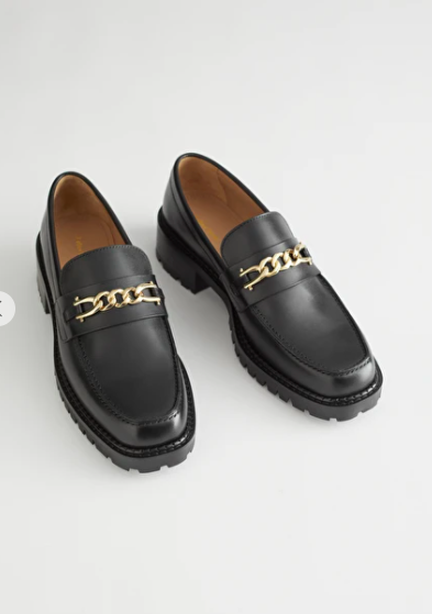 Stories Rope Chain Leather Loafers