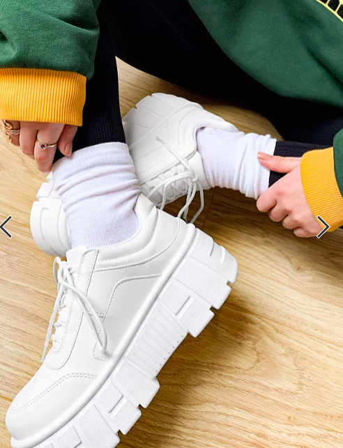 ASOS DESIGN Distant chunky sneakers in white