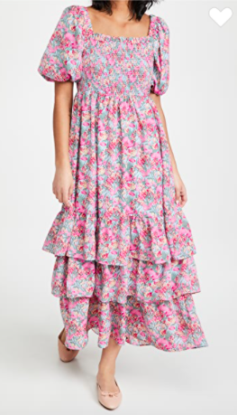 ENGLISH FACTORY Floral Print Maxi Dress