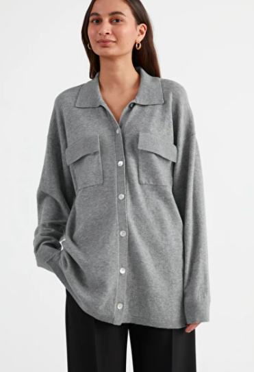 STORIES Oversized Wool Blend Shirt