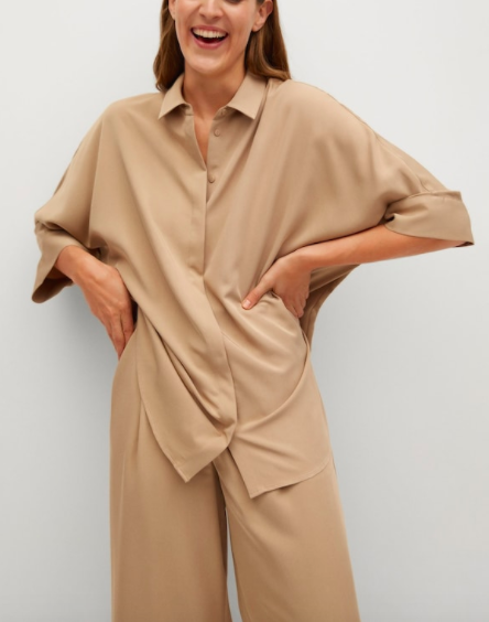 MANGO Oversize flowy shirt