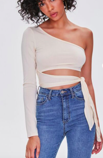 Forever 21 Cutout One-Shoulder Top