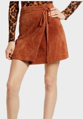 Suede Wrap Miniskirt BLANKNYC