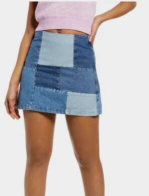 Patchwork Denim Miniskirt BDG URBAN OUTFITTERS