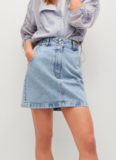 Mango Pocket denim miniskirt