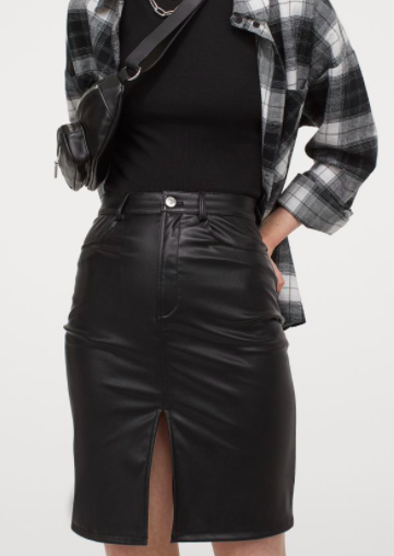 HM Faux Leather Skirt