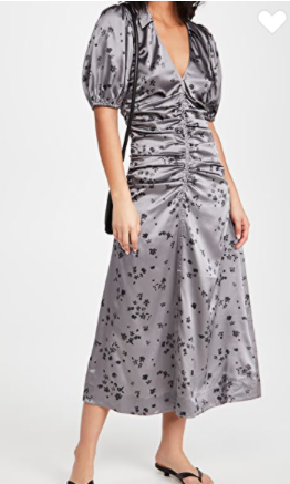 GANNI Silk Stretch Satin Dress  