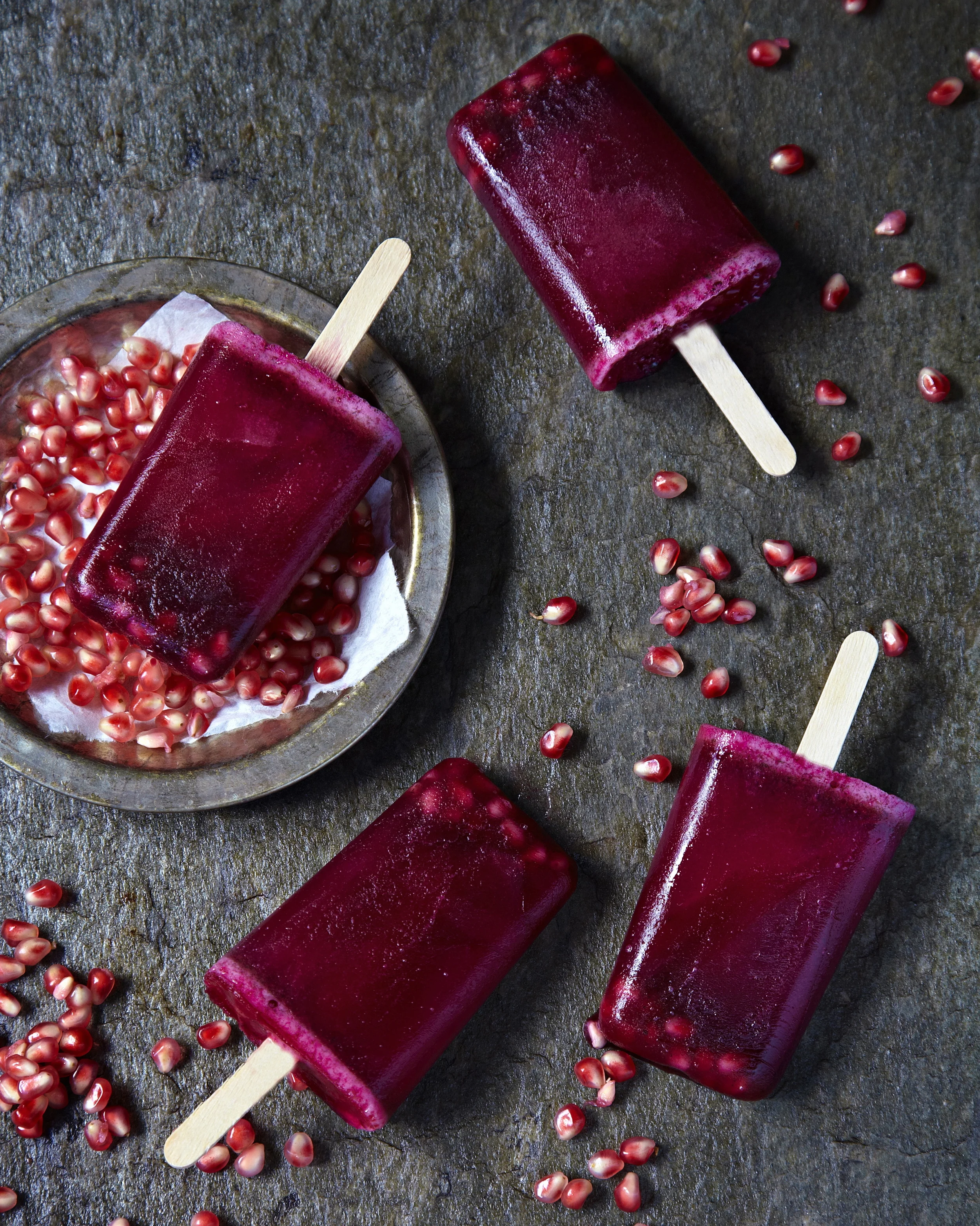 Pomegranate juice pops.