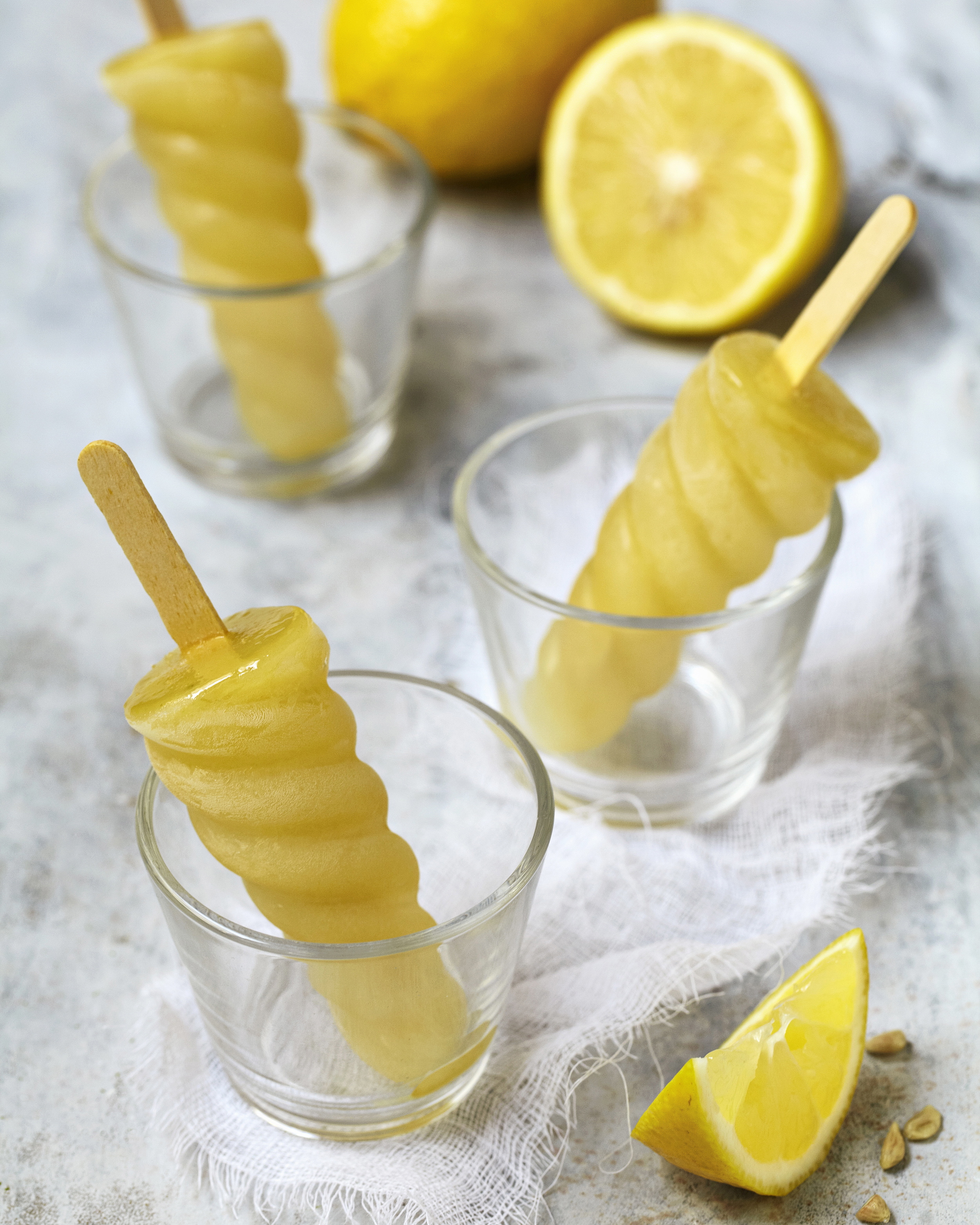 Lemonade juice pops.