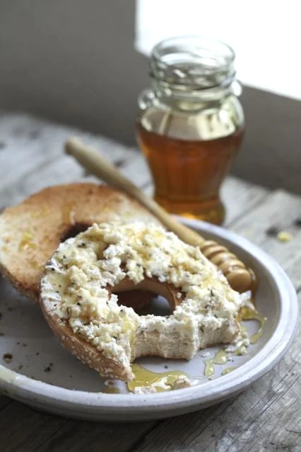 Homemade ricotta.