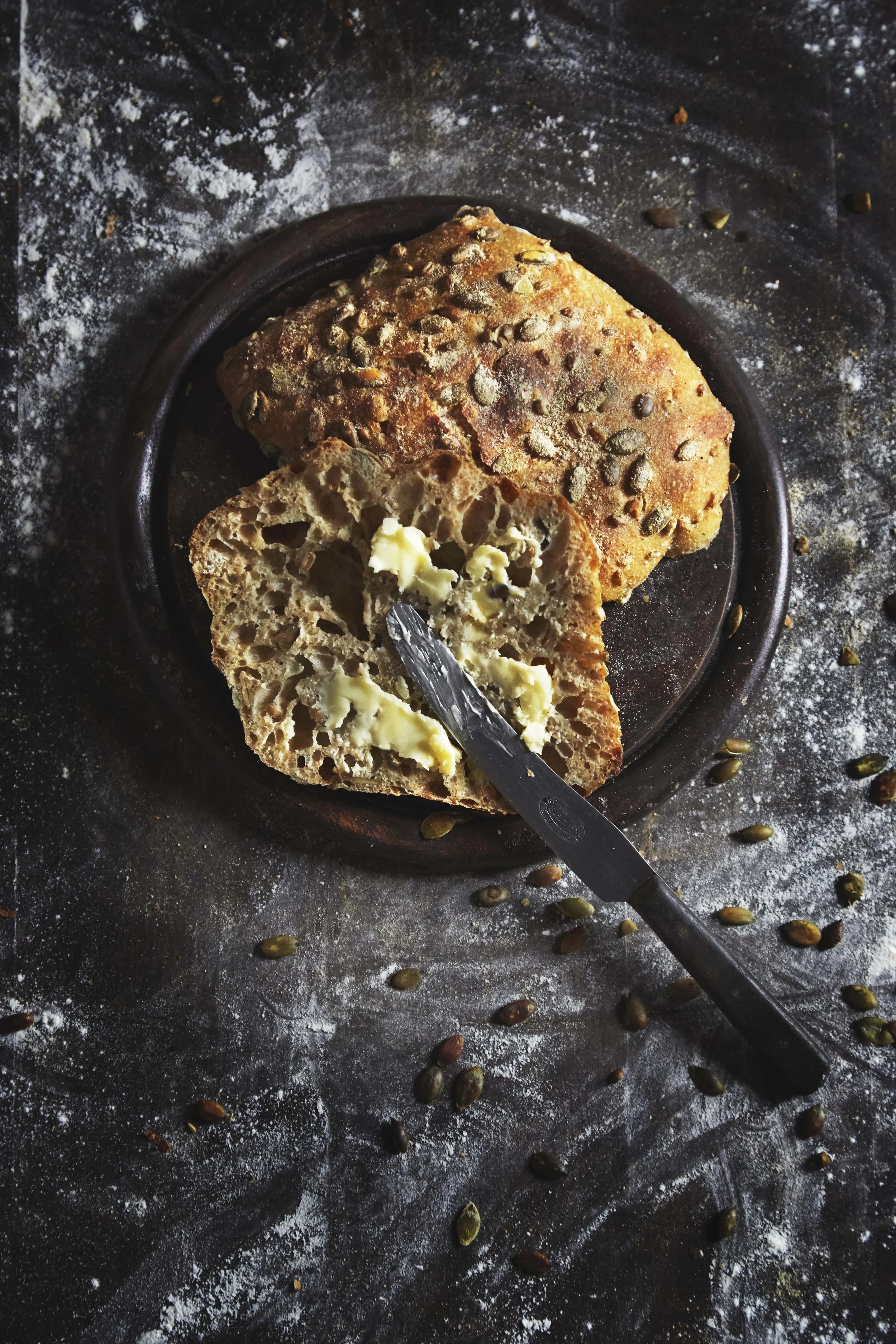 Sprout bread from Handwerk, editorial for Matmagasinet NORD.