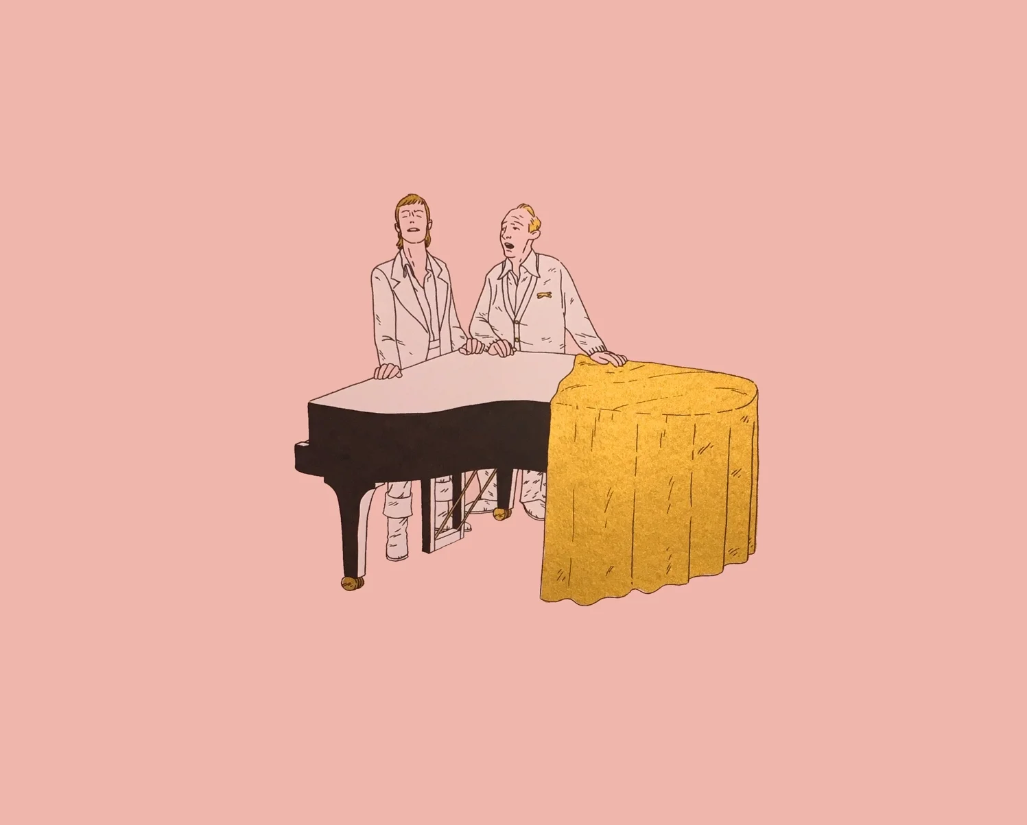 Bing &amp; Bowie screen print