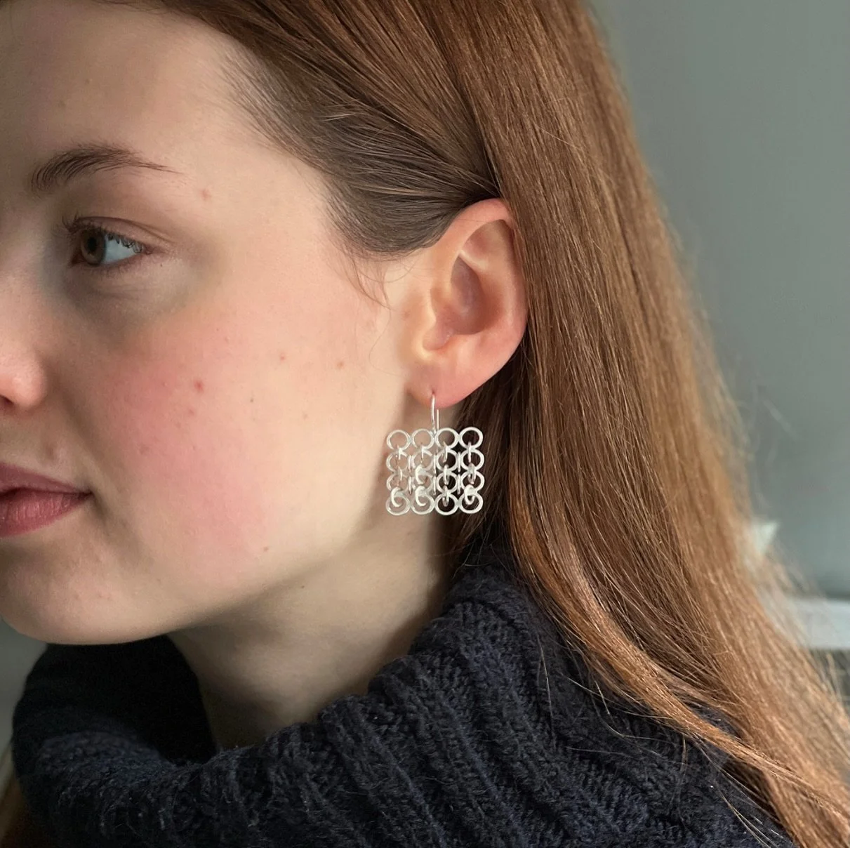 The quiver earrings in silver, named due to their shimmery movement. I&rsquo;m trying to find balance in the pieces that I create, between geometric forms and softness through movement. Elegant and strong, structured and playful.

Available at The Sc