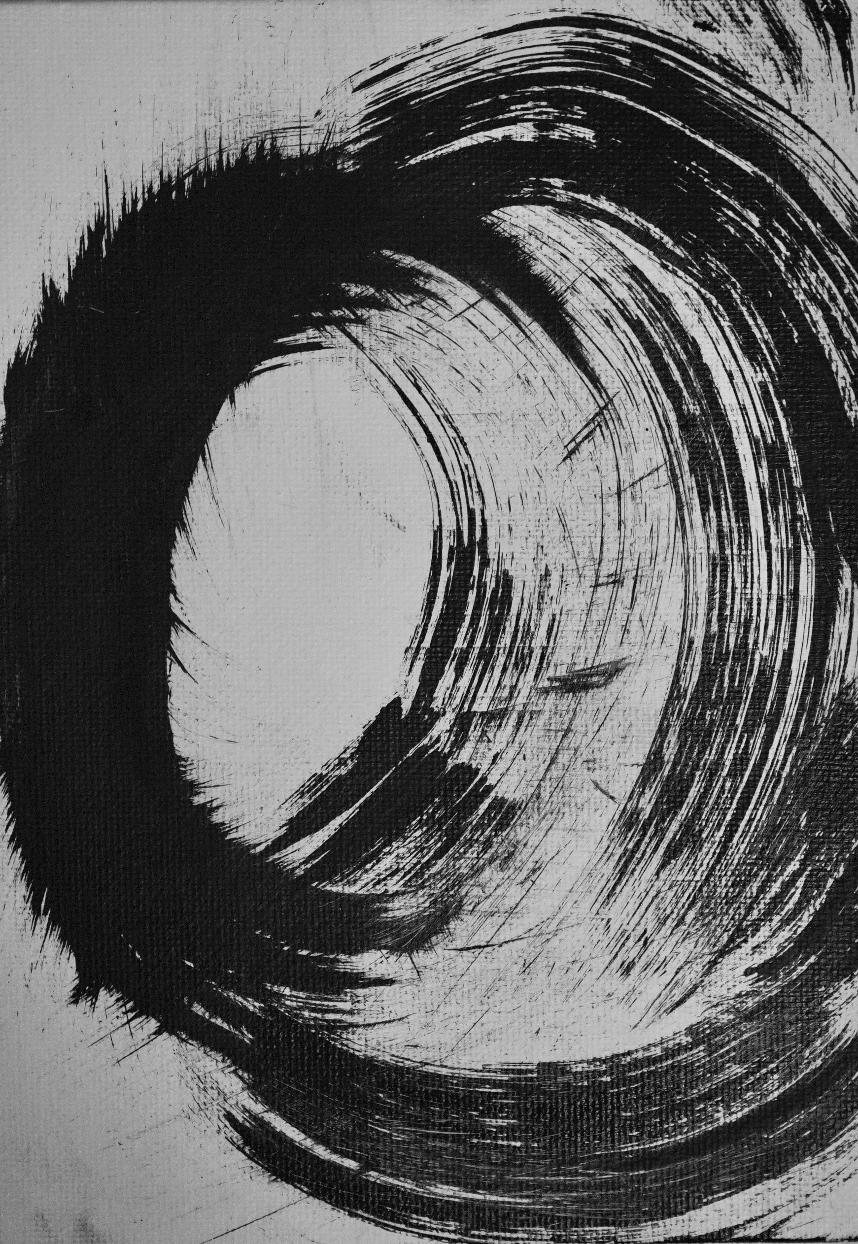 Black & White 5x7 Ink Painting