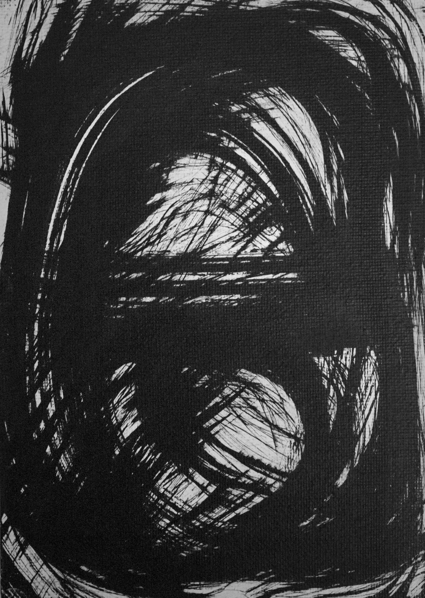 Black & White 5x7 Ink Painting