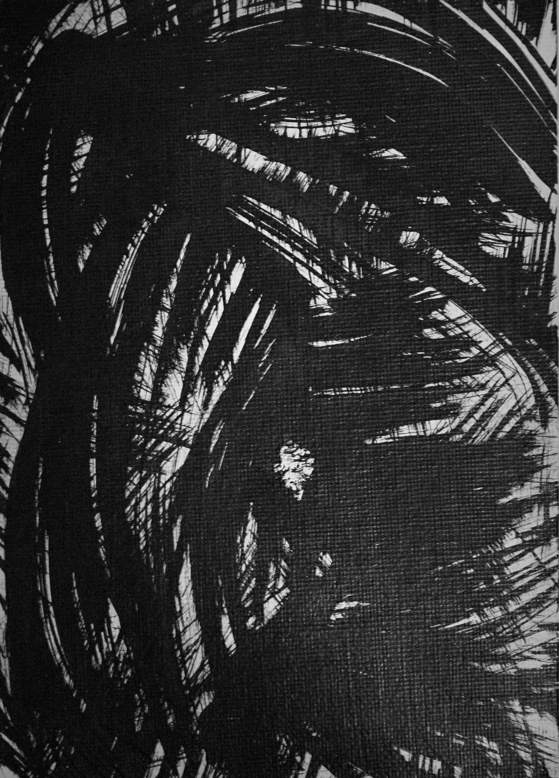 Black & White 5x7 Ink Painting