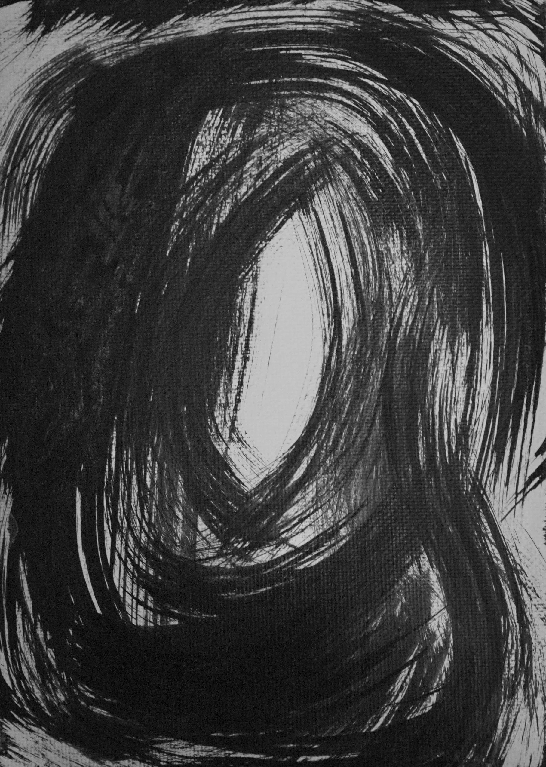 Black & White 5x7 Ink Painting