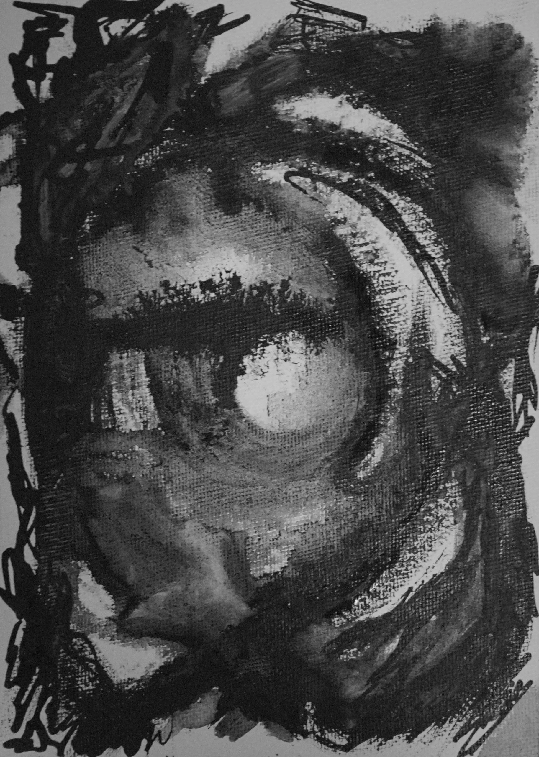 Black & White 5x7 Ink Painting