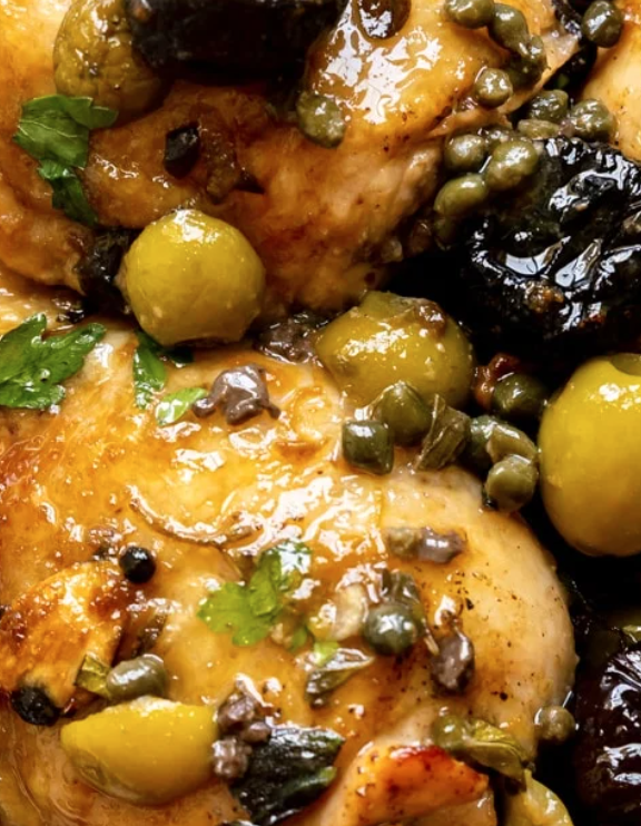 May 18th: Chicken Marbella with Farro and Green Beans