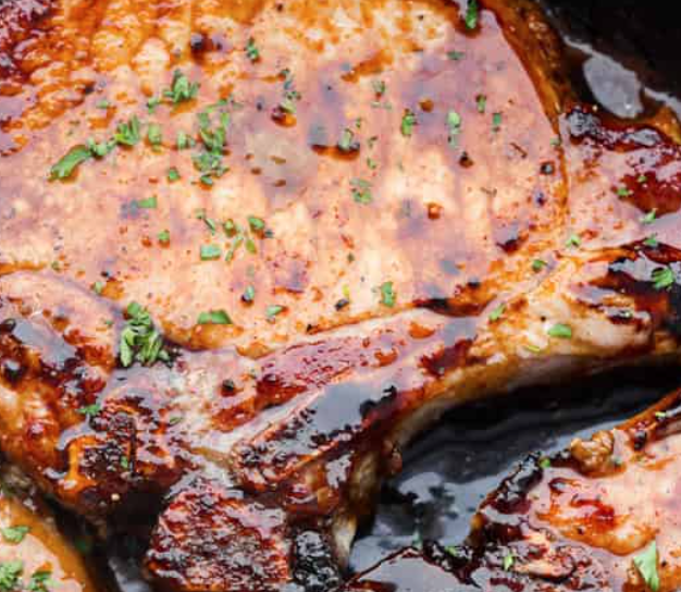 May 27th: Brown Sugar Glazed Pork Chops with Farro and Broccoli
