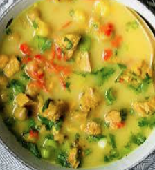 August 13th:  Anti-Inflamatory Turmeric, Chicken, Chickpea, Coconut Milk, and Vegetable Soup with Baguette
