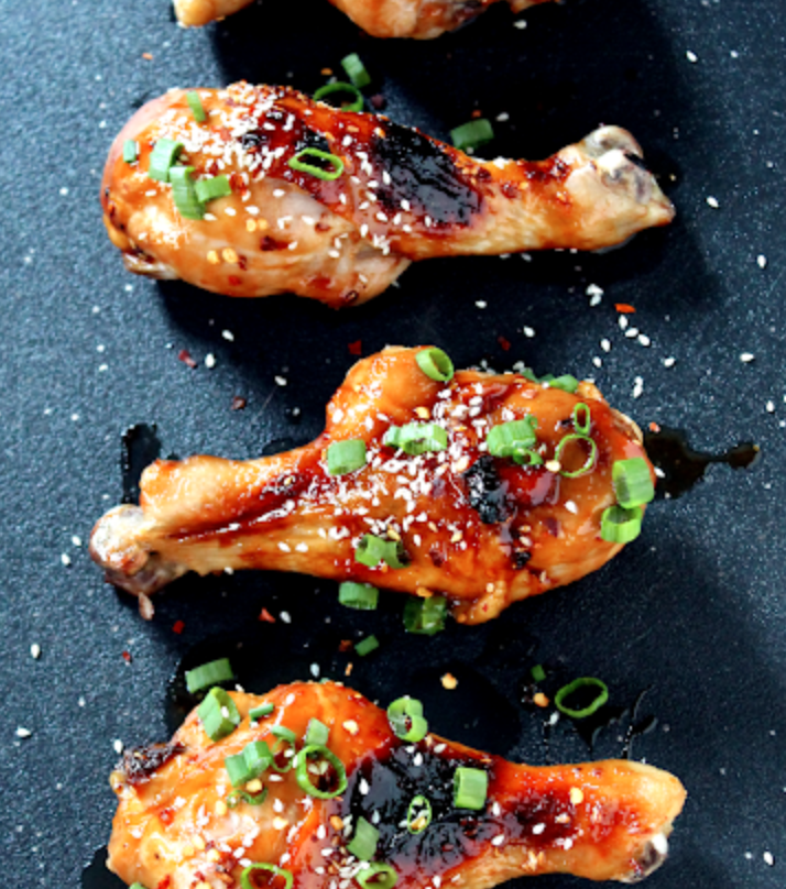 April 30th: Sweet and Salty Korean Drumsticks With Rice and Roasted Vegetables