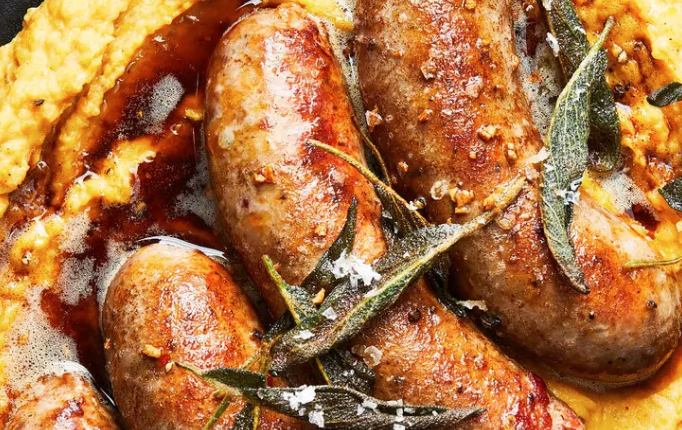 December 18th: Bangers and Sage Roasted Squash Mash