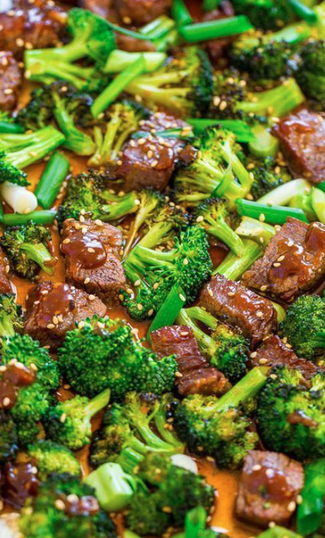 August 25th: Baked Broccoli Beef with Miso Ginger Rice Noodles