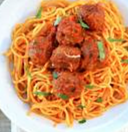 July 10th: Fresh Pasta and GG Beef and Pork Meatballs with Red Sauce + Garlic Bread