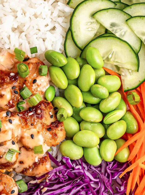 December 1st: Bang Bang Chicken Rice Bowl with Fresh Veggies