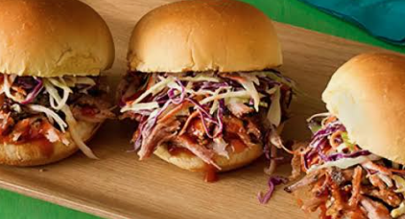 July 1st: BBQ Pull Pork Sliders with Cabbage Slaw +  Potato Salad