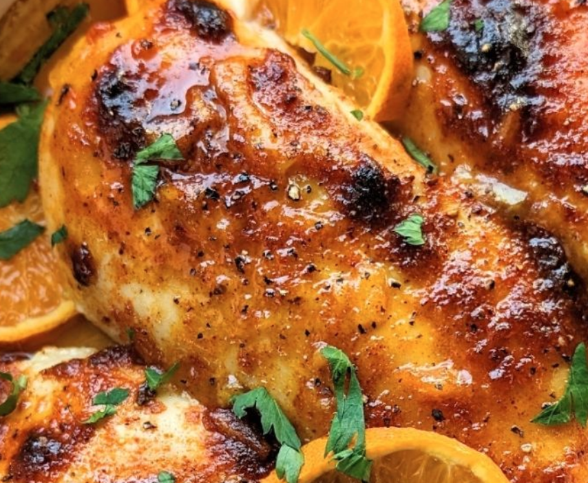 May 4th: Baked Orange Chicken Breast with Rice and Zucchini