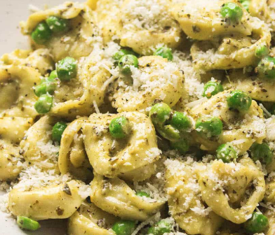 September 4th: Fresh Cheese Tortellini with Creamy Pesto Sauce and Garden Chop Salad