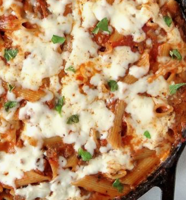 September 25th: aked Penne with Bolognese, Ricotta, and Mozzarella; and a Garden Chop Salad