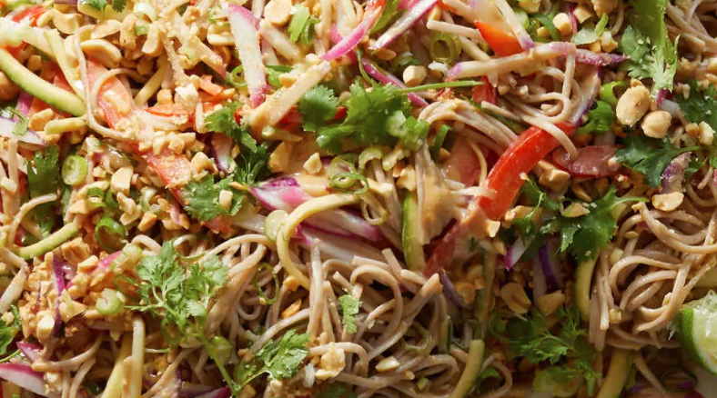 July 27th: Miso Salmon + Soba Noodle Salad with Spicy Peanut Sauce